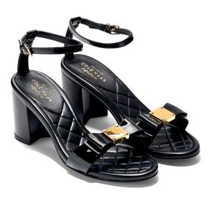 Cole Haan Black patent Tali Bow high sandal